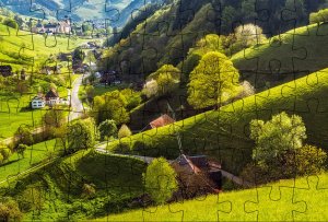 Puzzlepostkarte Schwarzwald